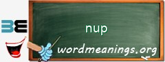 WordMeaning blackboard for nup